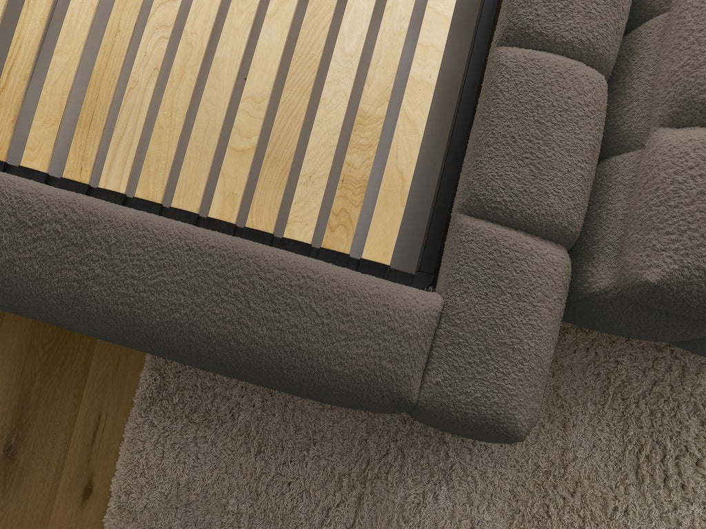 Denali - Lit Coffre - Tissu Bouclette + Bout De Lit