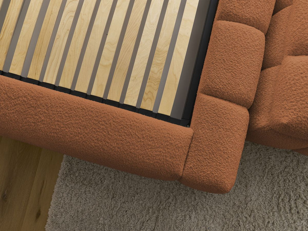 Denali - Lit Coffre - Tissu Bouclette + Bout De Lit