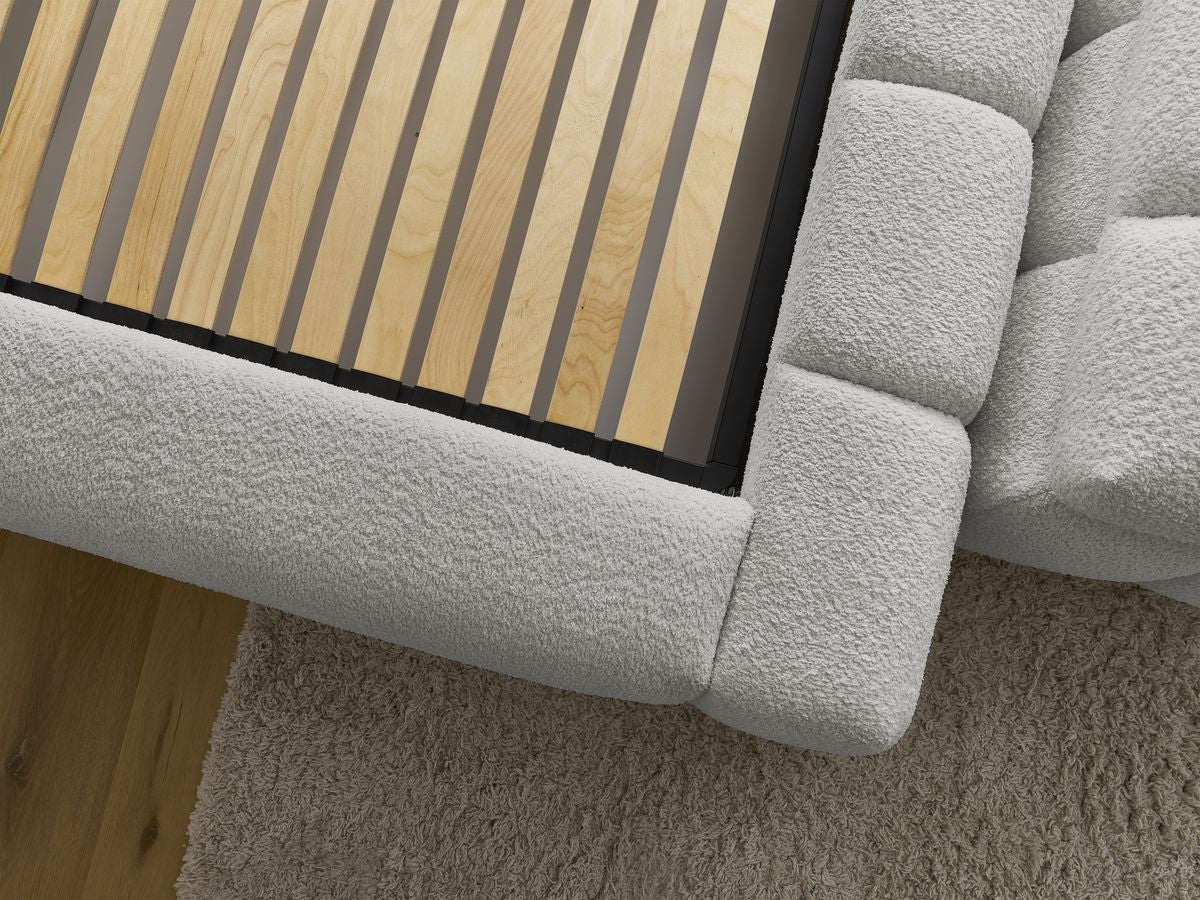 Denali - Lit Coffre - Tissu Bouclette + Bout De Lit