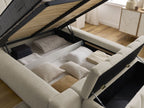 Denali - Lit Coffre - Tissu Bouclette + Bout De Lit