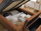 Denali - Lit Coffre - Tissu Bouclette + Bout De Lit