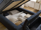 Denali - Lit Coffre - Tissu Bouclette + Bout De Lit