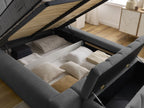 Denali - Lit Coffre - Tissu Bouclette + Bout De Lit