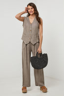 Chaleco - Taupe - Mujer
