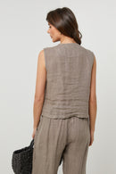 Chaleco - Taupe - Mujer