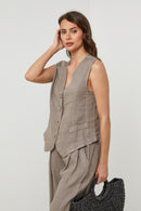 Chaleco - Taupe - Mujer