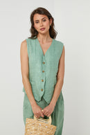 Gilet - Vert - Femme