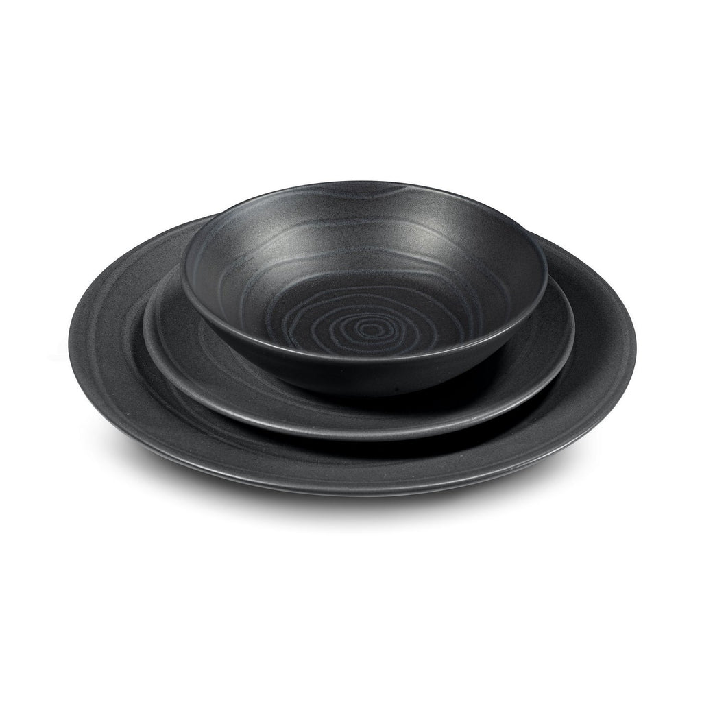 Vibe Gray - 18 Piece Service - Stoneware - Gray