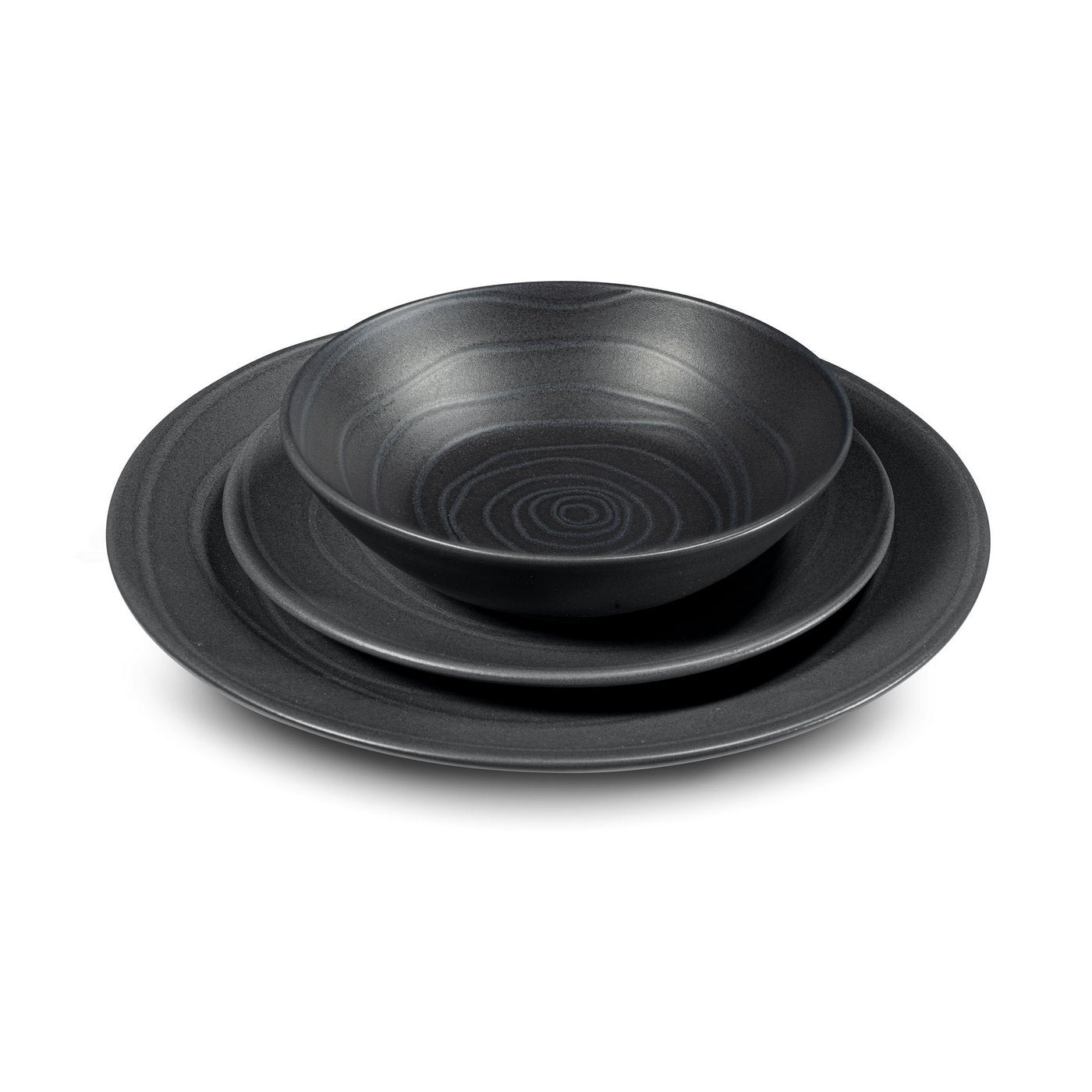 Vibe Gray - 18 Piece Service - Stoneware - Gray