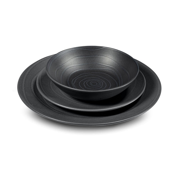Vibe Gray - 18 Piece Service - Stoneware - Gray