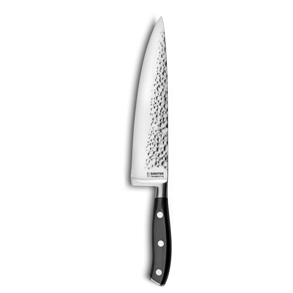 Carbon - Couteau De Chef Martelé Avec Protection De Lame
