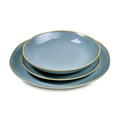 Egée - Servicio de 18 piezas - Gres - Azul