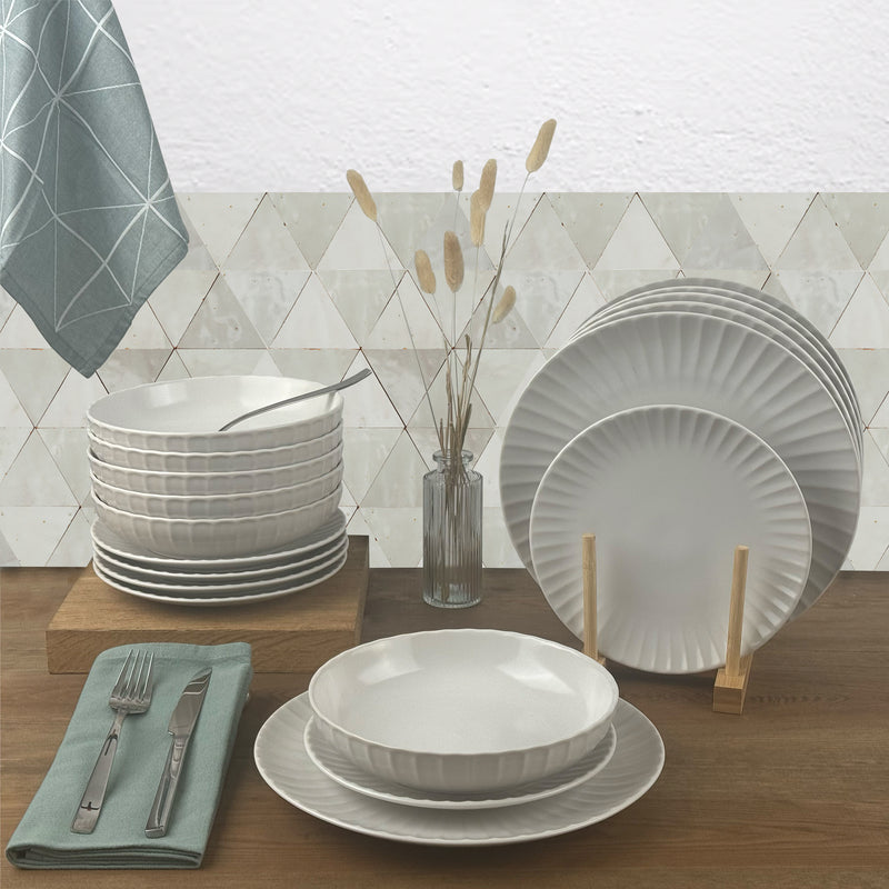 18 Piece Service - Colette - White