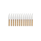 Steak Pizza - Set De 12 Couteaux Jumbo Pizza - Bois