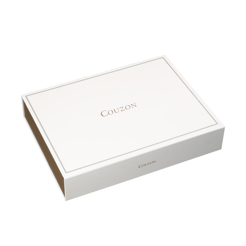Caja de almacenamiento para 48 a 98 cubiertos - Blanco y madera