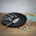 Aventure Noir - 14 Piece Cake Set - Stoneware/Stainless Steel - Black