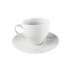 Sven Blanc - Ensemble Dessert & Goûter 30 Pièces - Porcelaine/Acier Inoxydable - Blanc