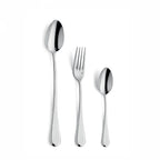 Sven Blanc - Ensemble Dessert & Goûter 30 Pièces - Porcelaine/Acier Inoxydable - Blanc