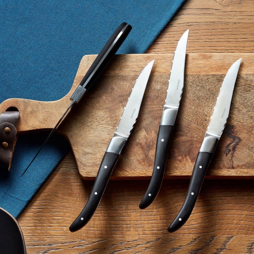 Riviera - Set of 6 Steak Knives - Stainless Steel/Abs Handle - Black