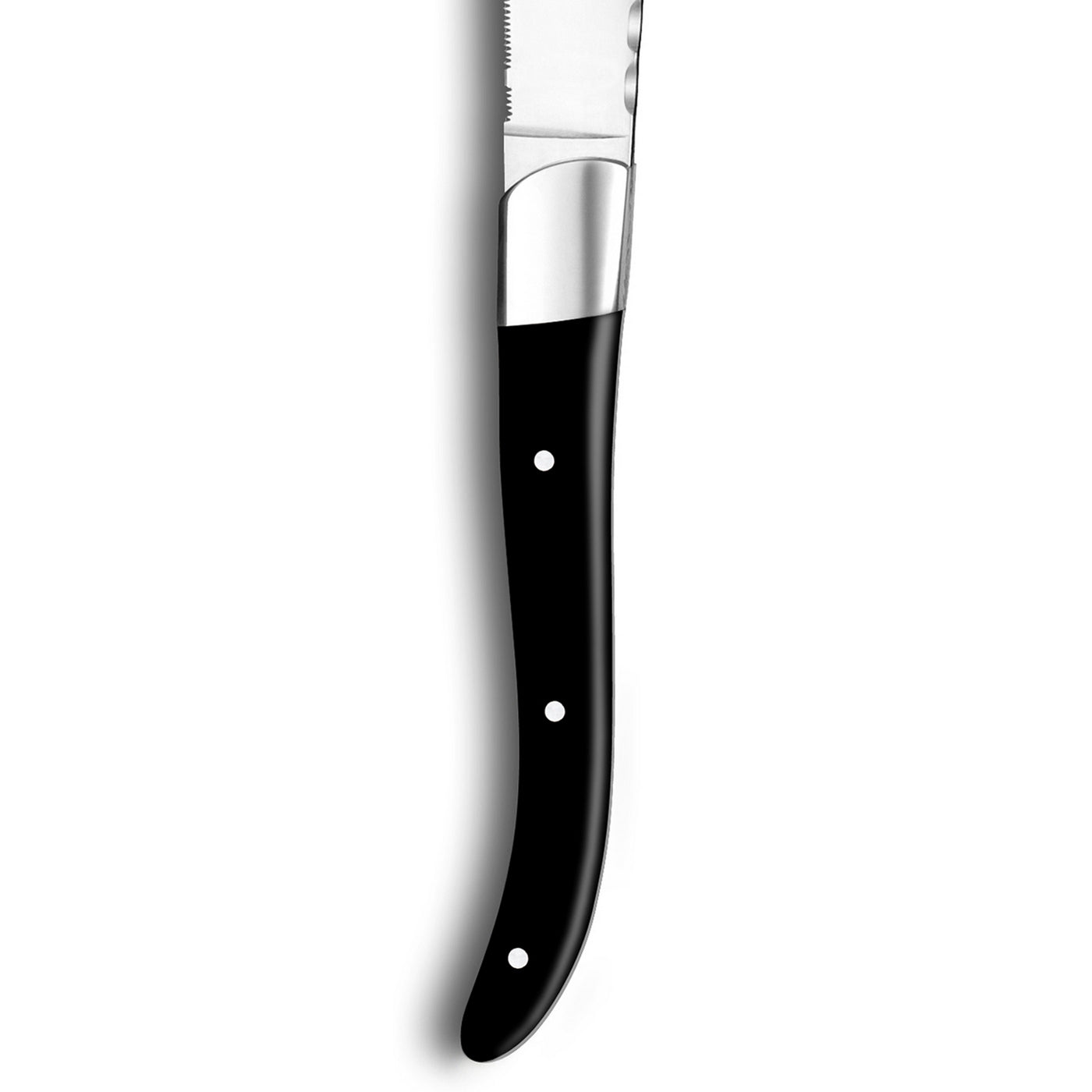 Riviera - Set of 6 Steak Knives - Stainless Steel/Abs Handle - Black