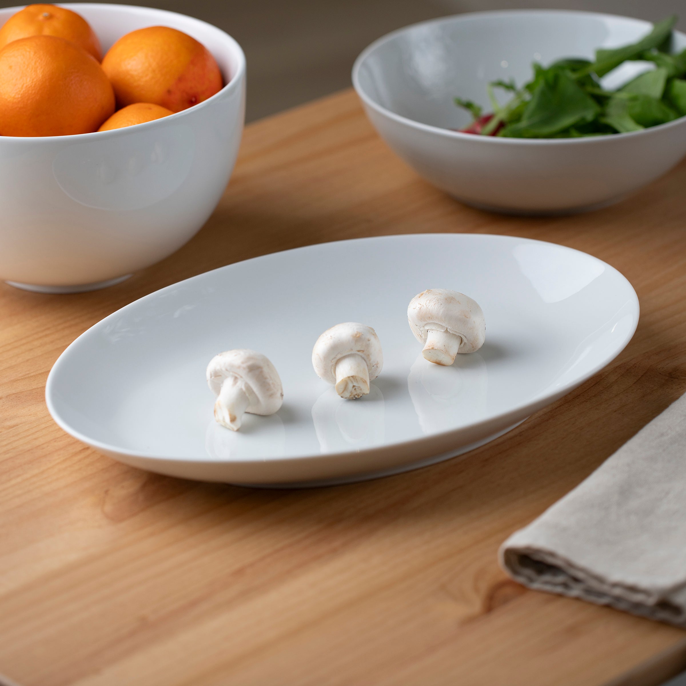 Côme - Oval Dish 38 X 24 Cm - Porcelain - White