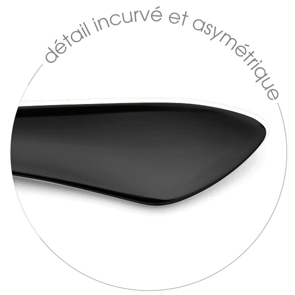 Intuition Noir - Juego de cubiertos de 32 piezas - Acero inoxidable - Negro