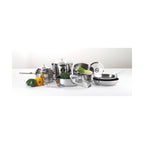 Eclipse - 6-Piece Set - 3 Saucepans 16/18/20cm + 1 24cm Stainless Steel Pan + 1 Removable Handle + 1 Silver Stone