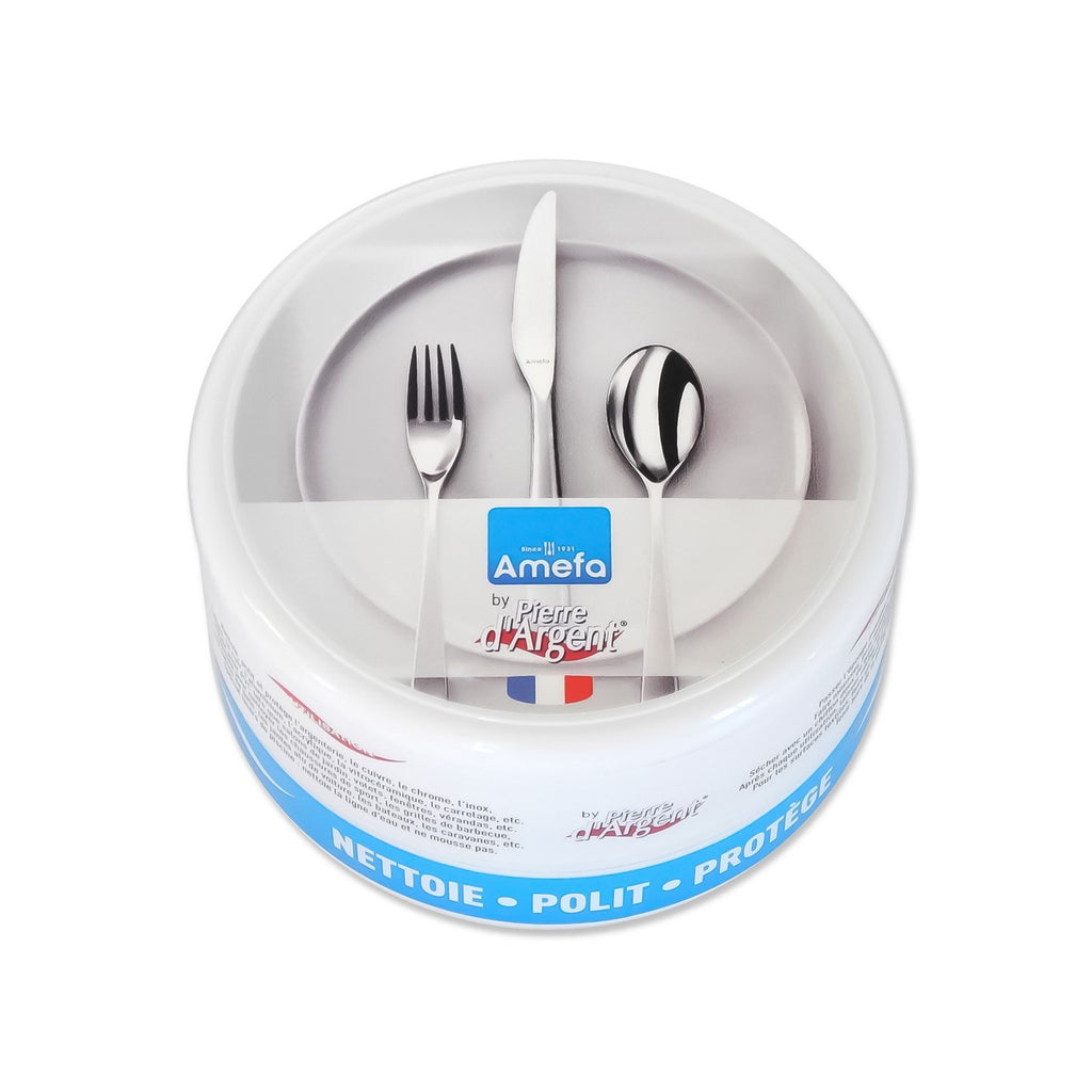 Gourmet - Lot De 2 Poêles Inox 24/28cm + 1 Pierre D'Argent Citron 300g (Entretien De L'Inox)