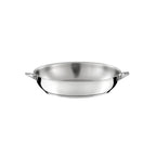 Eclipse - Set of 2 Frying Pans 24-28cm Mirror Finish + Removable Handle - Stainless Steel