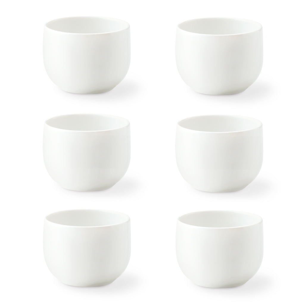 Como - 6 tazas de espresso - Porcelana - Blanco