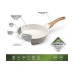Mythic - 24 cm Sauté Pan - White Ceramic Coating