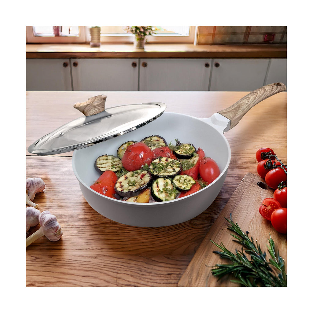 Mythic - 24 cm Sauté Pan - White Ceramic Coating