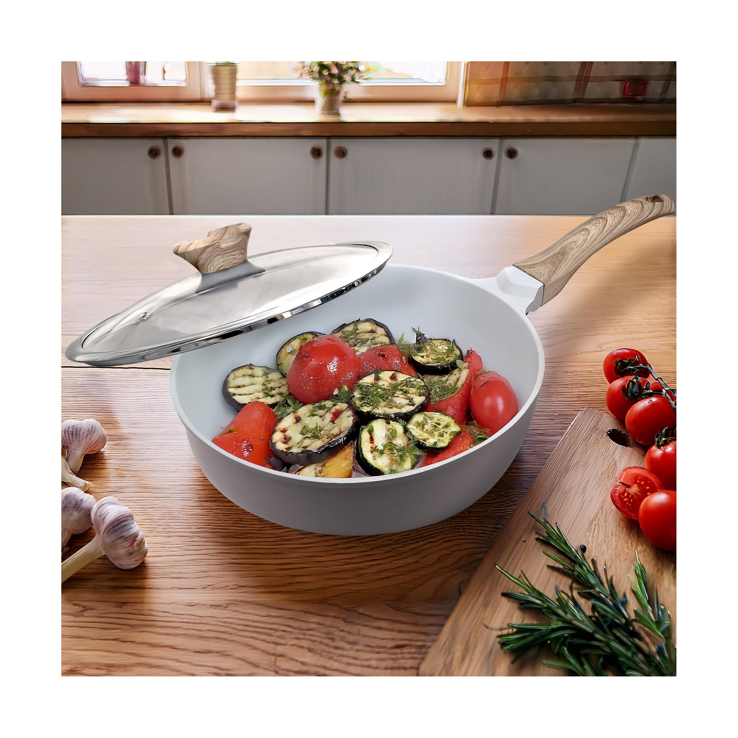 Mythic - 24 cm Sauté Pan - White Ceramic Coating