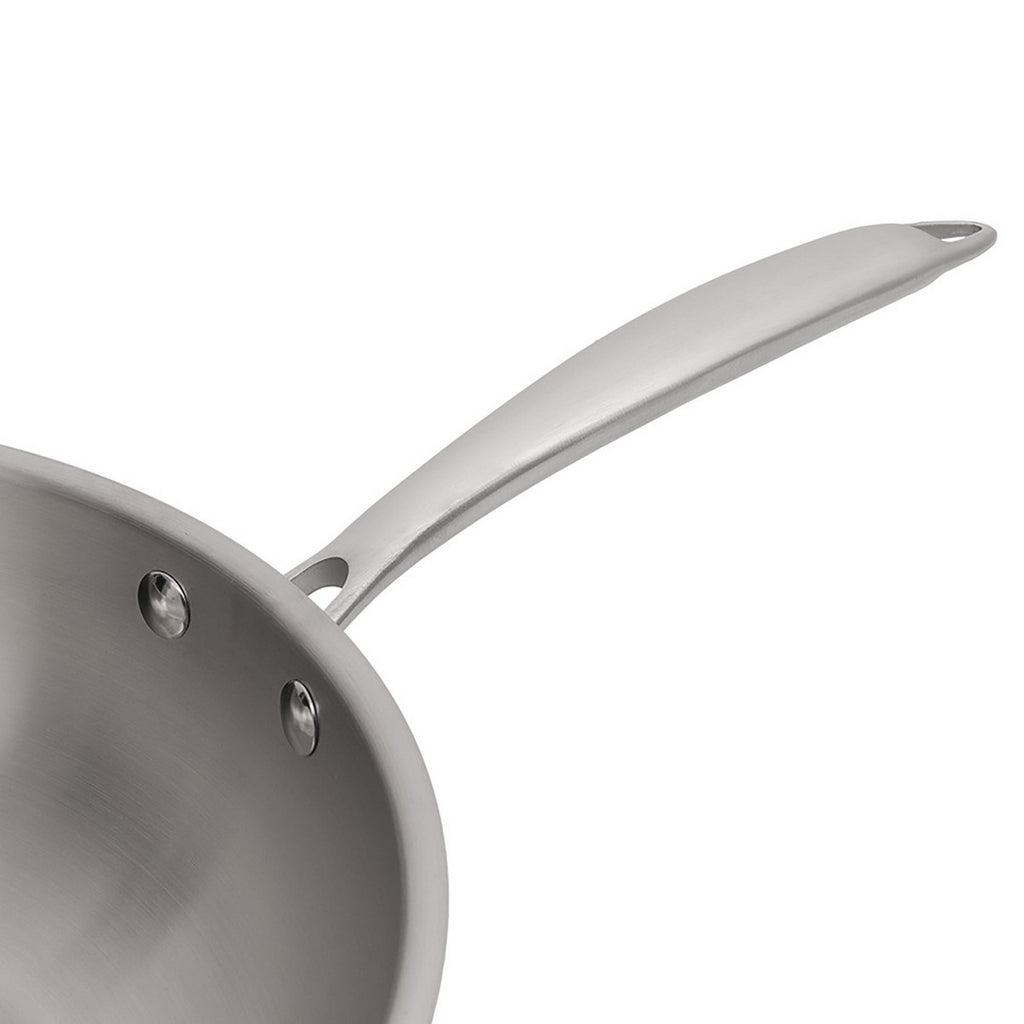 Gourmet - Lot De 1 Poêle Inox 28cm + 1 Sauteuse Inox 24 cm + 1 Pierre D'Argent Citron 300g (Entretien De L'Inox)