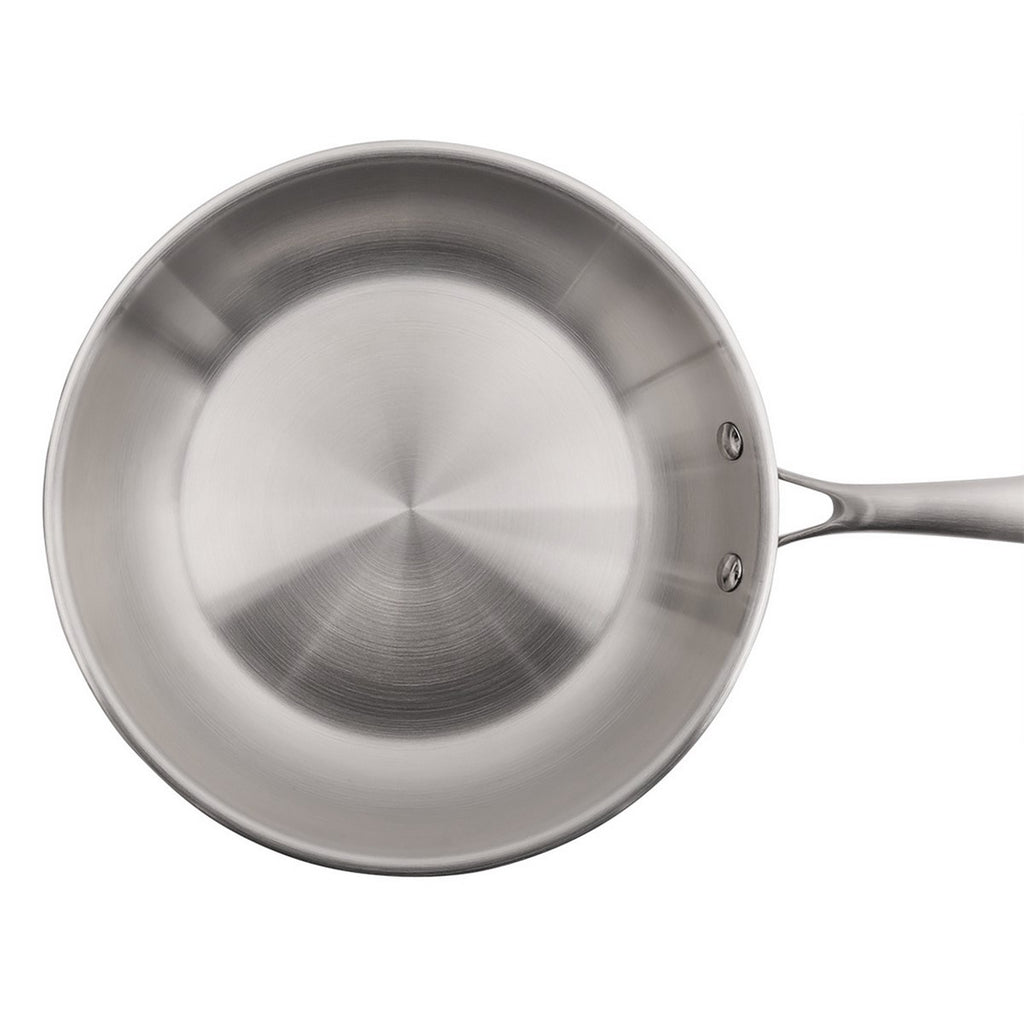 Gourmet - Lot De 1 Poêle Inox 28cm + 1 Sauteuse Inox 24 cm + 1 Pierre D'Argent Citron 300g (Entretien De L'Inox)
