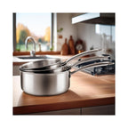 Gourmet - Set of 3 Saucepans 16/18/20cm - Stainless Steel