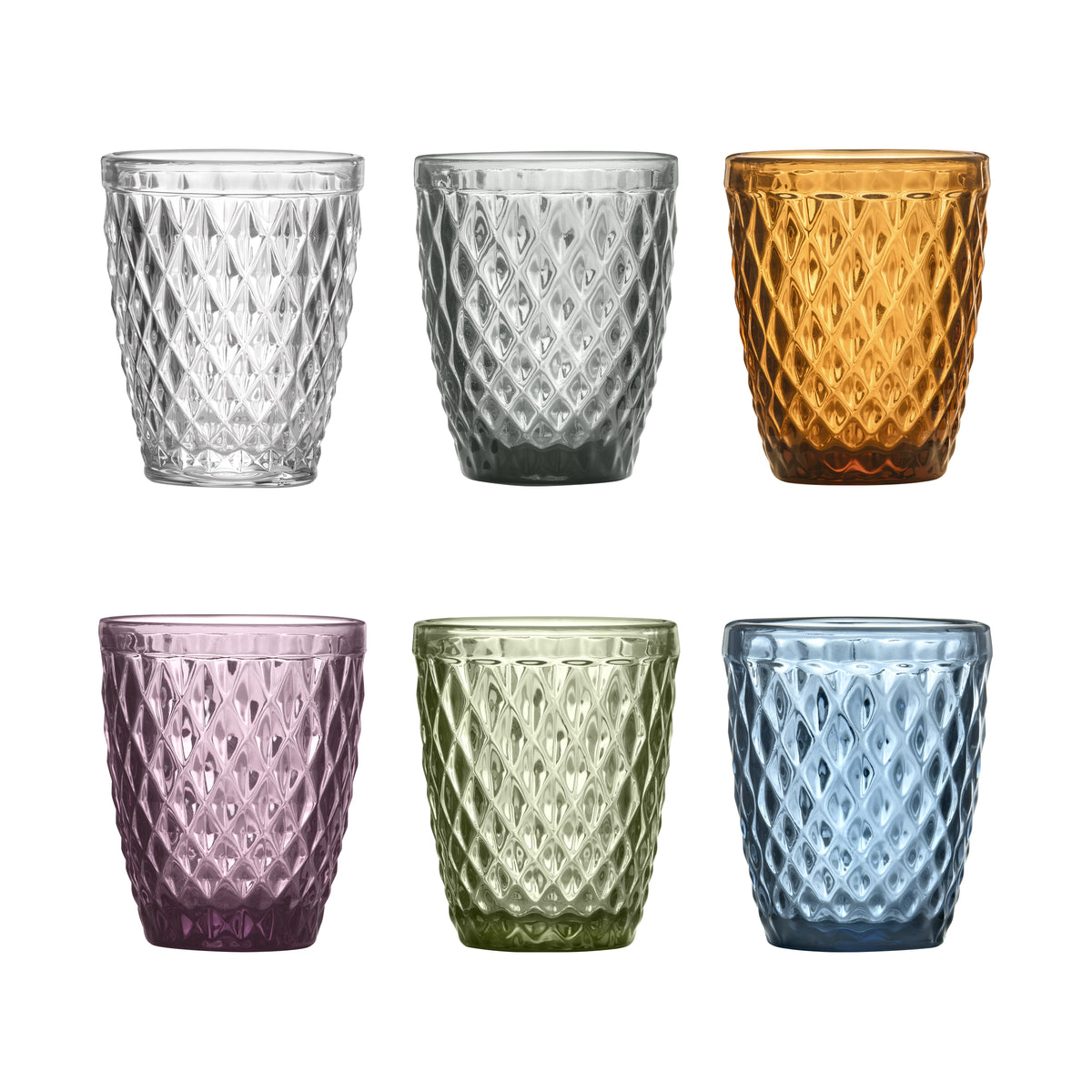 Strass Transparente - Juego de 6 Vasos 22 Cl - Vidrio Prensado - Translúcido