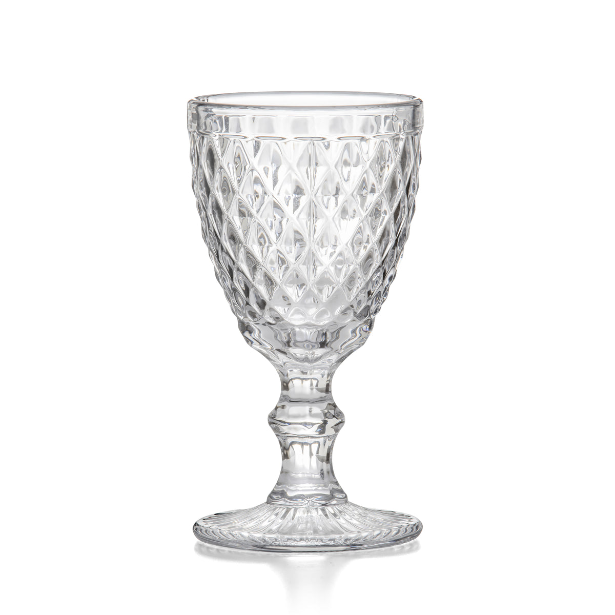 Strass Transparent - Lot De 6 Verres À Pied 20 Cl - Verre Pressé - Translucide