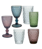 Strass Ambre - Lot De 6 Gobelets 22 Cl - Verre Pressé - Ambre
