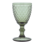 Strass Fumé - Lot De 6 Verres À Pieds 20 Cl - Verre Pressé - Gris