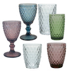 Strass Pourpre - Lot De 6 Gobelets 22 Cl - Verre Pressé - Pourpre