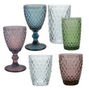 Set Of 6 22 Cl Tumblers - Rhinestones - Purple