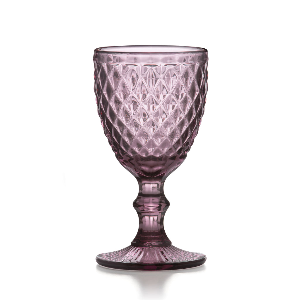 Strass - Lot De 6 Verres À Pied 20 Cl - Pourpre