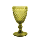 Set of 6 Stemmed Glasses 20 Cl - Rhinestones - Green