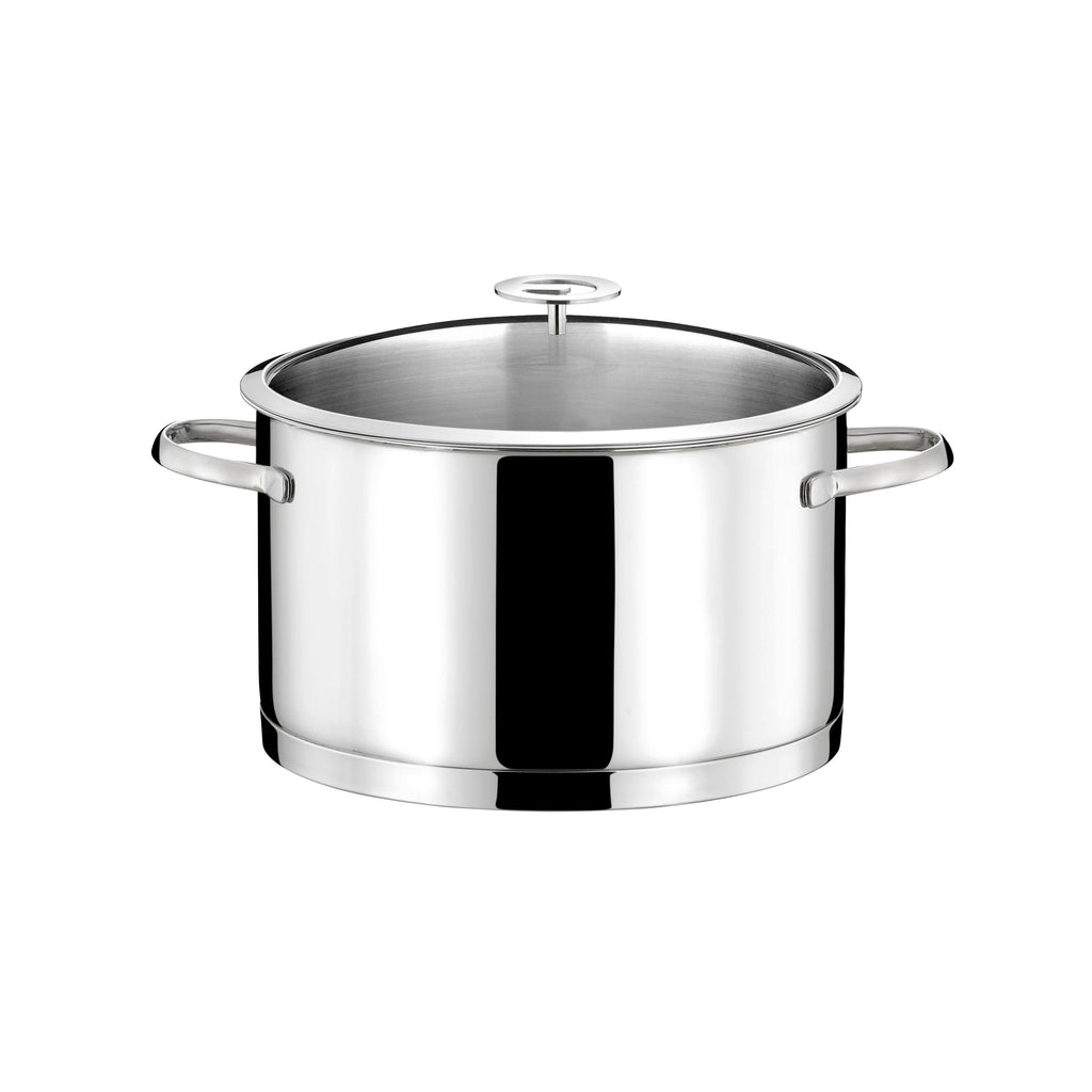 Elysée - 1 Stainless Steel Stockpot 24cm + Lid + 1 Frying Pan 28cm Ceramic Coating