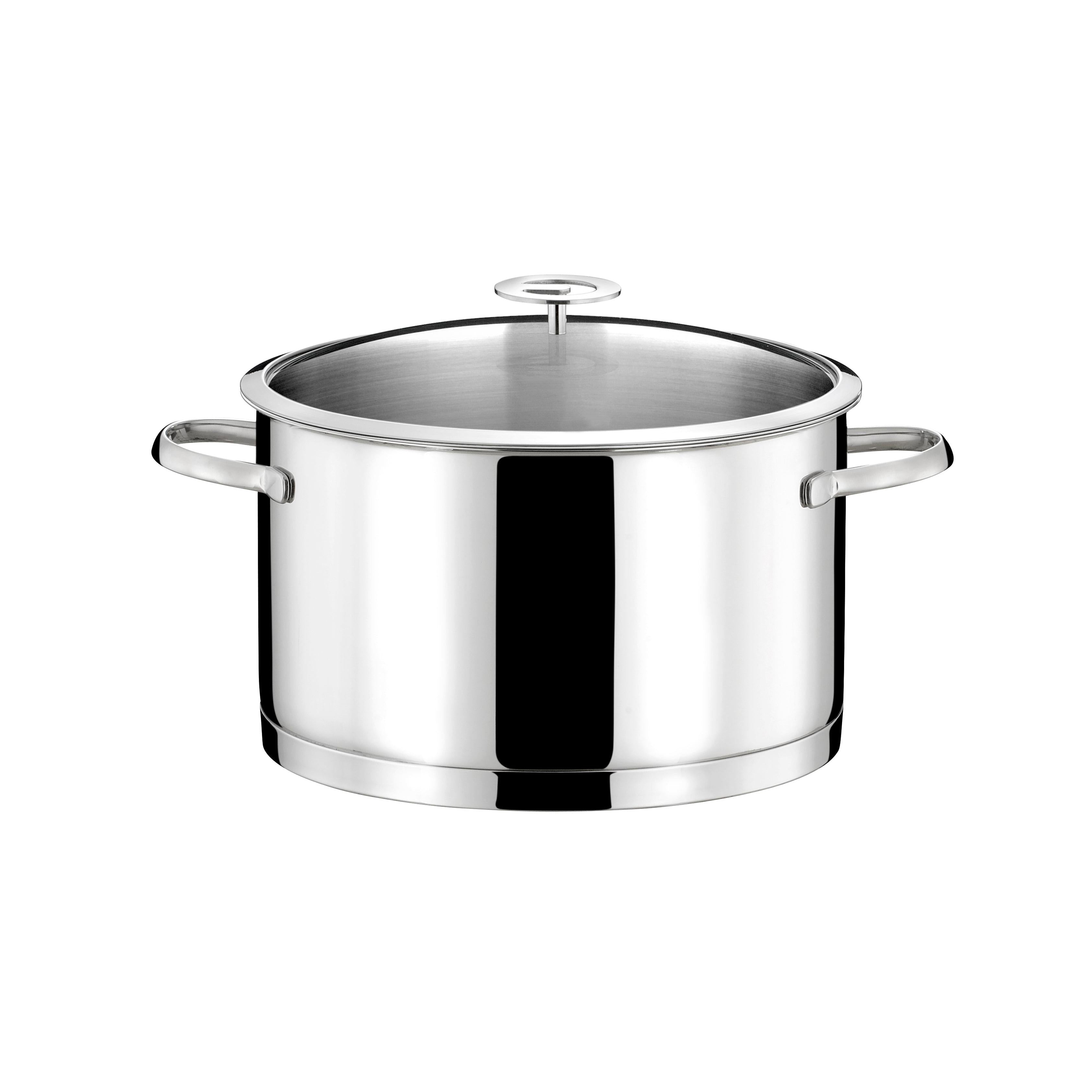 Elysée - 1 Stainless Steel Stockpot 24cm + Lid + 1 Frying Pan 28cm Ceramic Coating