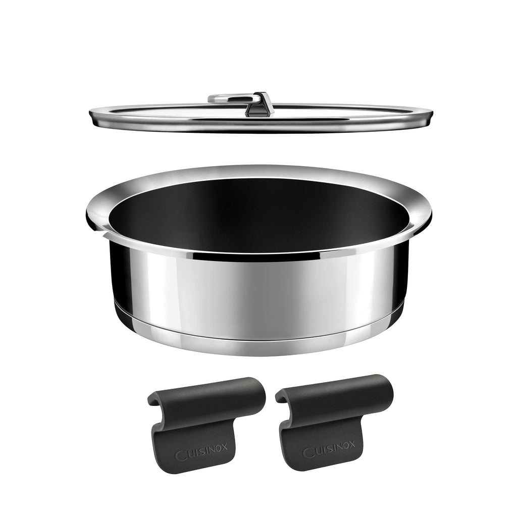 Ycône - Lot 1 Sauteuse Revêtement Céramique 24cm + 2 Anses + 1 Couvercle