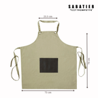 Honoré - Tablier Tissu Et Cuir - Beige