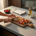 Célestin - Rectangular Chopping Board 48 x 17 x 1.5 cm with Drip Groove and Handle - Wood