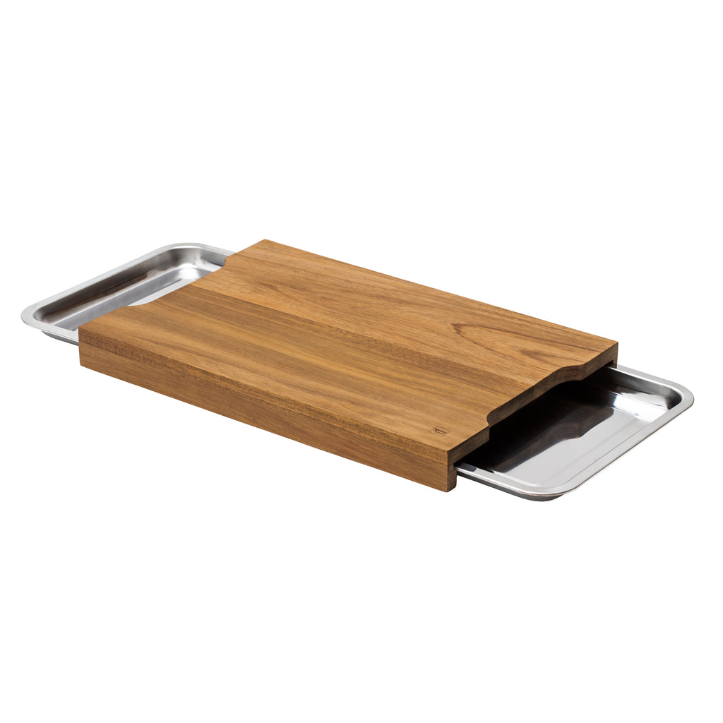 Léonie - Planche À Découper Rectangulaire Avec 2 Tiroirs - Bois